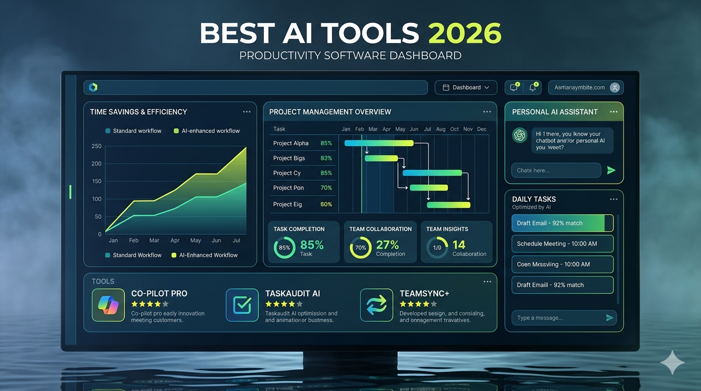 25 Best AI Tools to Try in 2026 (Boost Productivity Fast)